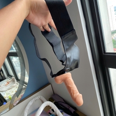 Dụng Cụ Đeo Dildo Jessica Strap On Da PU Kèm 2 Dương Vật Giả Silicone