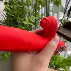 Dương vật giả cầm tay rung móc ngoáy vòng bi cọ điểm G