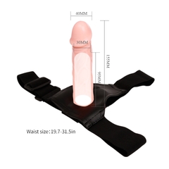 Dương Vật Giả Đeo Hông Baile Jessica Strap On Rỗng Ruột Silicone Có Dây Đai