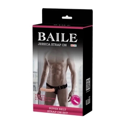 Dương Vật Giả Đeo Hông Baile Jessica Strap On Rỗng Ruột Silicone Có Dây Đai