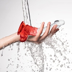 Dương vật giả Jelly trong suốt nhiều màu sắc có đế hút gắn tường