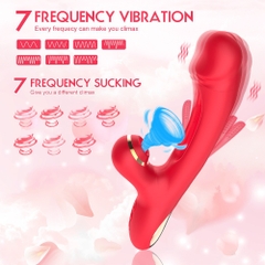 Dương vật giả vảy khế 7 chế độ rung hút 3 trong 1 cầm tay