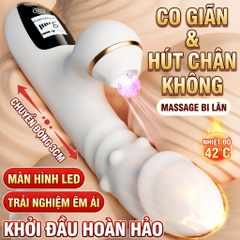 Máy massage cầm tay 9 chế độ bi gai thụt hút tự động sưởi ấm thông minh