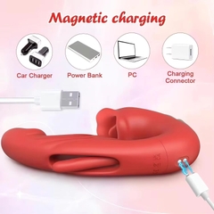 Máy rung điểm G 3 trong 1 vảy khế rung liếm hút hột le