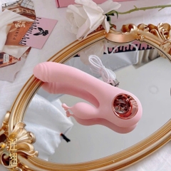 Máy rung điểm G thỏ 2 in 1 rung mạnh cong linh hoạt ôm sát