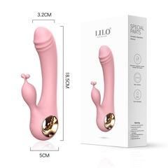 Máy rung điểm G thỏ 2 in 1 rung mạnh cong linh hoạt ôm sát