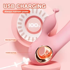 Máy rung điểm G thỏ 2 in 1 rung mạnh cong linh hoạt ôm sát