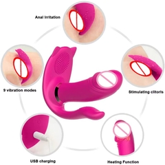 Máy rung mèo 4 trong 1 massage G-Spot Clitoris có sưởi ấm