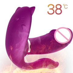 Máy rung mèo 4 trong 1 massage G-Spot Clitoris có sưởi ấm