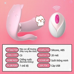 Máy rung mèo 4 trong 1 massage G-Spot Clitoris có sưởi ấm