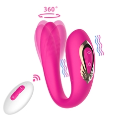 Máy rung ngoáy âm đạo 2 điểm điều khiển từ xa cao cấp