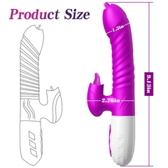 Máy Rung Rabbit Thrusting Co Bóp 3 Chiều Thụt 10 Chế Độ Rung Lưỡi Liếm 40 độ