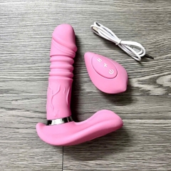 Máy rung thụt điểm G sưởi ấm điều khiển từ xa kích thích 2 điểm