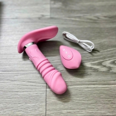 Máy rung thụt điểm G sưởi ấm điều khiển từ xa kích thích 2 điểm