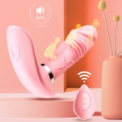 Máy rung thụt điểm G sưởi ấm điều khiển từ xa kích thích 2 điểm
