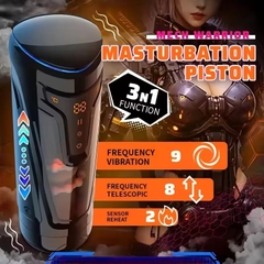 Máy thủ dâm nam siêu cấp rung rên thụt sưởi ấm màn hình LED JIUUY