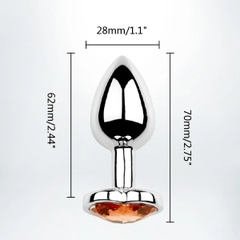 Phích cắm hậu môn trái tim Inox