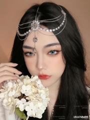 Băng đô công chúa 3 ngọc trang sức đeo đầu