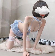 Đồ ngủ Cosplay 2 mảnh thủy thủ caro