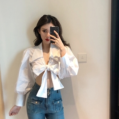 áo croptop thắt nơ
