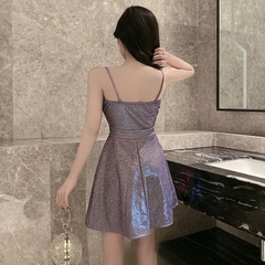 Váy 2 dây óng ánh xòe