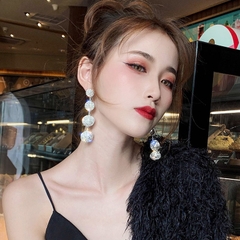 Khuyên tai bạc 4 hình tròn