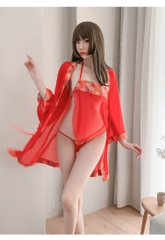 Cosplay áo yêm Trung Hoa kèm áo choàng
