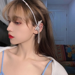 Bờm đính đá thắt nơ