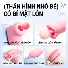 Trứng rung 3 đầu hút liếm sạc pin siêu kích thích