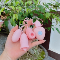 Trứng rung 3 đầu hút liếm sạc pin siêu kích thích