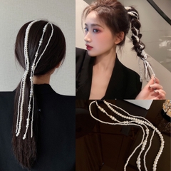 Cài tóc ngọc trai dài băng đô đa năng