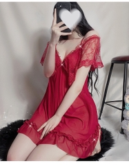 Váy ngủ ren 2 dây tay lỡ