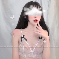 Đồ lót nơ tím đính ngọc trai