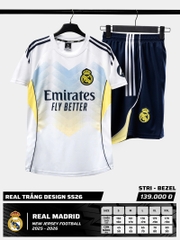 Quần áo bóng đá Real Madrid 2025/26 [Strivend thun mè Poly]