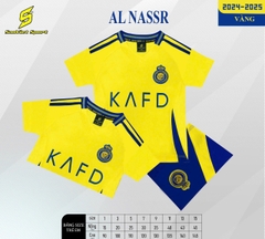Quần áo bóng đá trẻ em Ronaldo AL Nassr 2024
