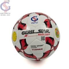 Quả bóng đá Geru S5 V-LEAGUE (Số 5) Trắng đỏ