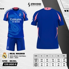 Quần áo bóng đá Strivend Real Madrid 2024/25 [thun mè Poly]