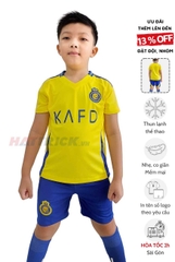 Quần áo bóng đá trẻ em Ronaldo AL Nassr 2024