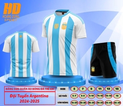 Quần áo bóng đá Trẻ Em tuyển Argentina 2024 (Thun mè Hàn Quốc)