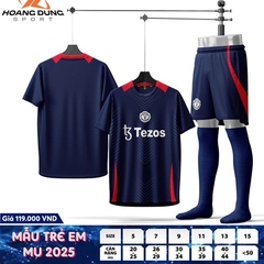 Quần áo bóng đá Trẻ Em MU 2025/26 (HD Thun mè Hàn Quốc)