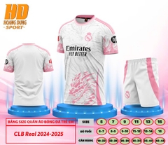 Quần áo bóng đá Trẻ Em Real Madrid 2024/25 (Thun mè Hàn Quốc)