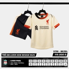 Quần áo bóng đá trẻ em Strivend Liverpool 2025