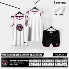 Quần áo bóng rổ trẻ em Strivend TORONTO RAPTORS SS25