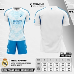 Quần áo bóng đá Real Madrid 2025/26 [Strivend thun mè Poly]