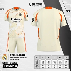Quần áo bóng đá Strivend Real Madrid 2024/25 [thun mè Poly]