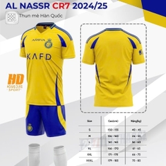 Quần áo bóng đá Ronaldo Al Nassr 2024/25 [Thun Mè Hàn Quốc]