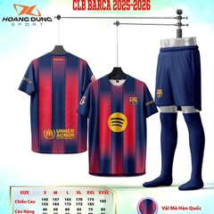 Quần áo bóng đá Barca 2025/26 [HD Thun Mè Hàn Quốc]
