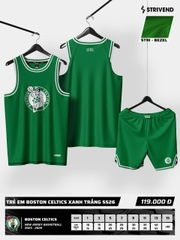Quần áo bóng rổ trẻ em Strivend BOSTON CELTICS SS25
