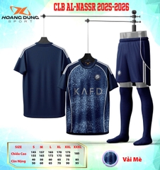 Quần áo bóng đá Ronaldo Al Nassr 2024/25 [Thun Mè Hàn Quốc]