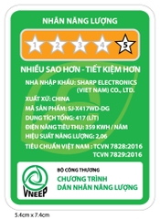 Tủ lạnh Sharp Inverter 417 lít SJ-X417WD-DG